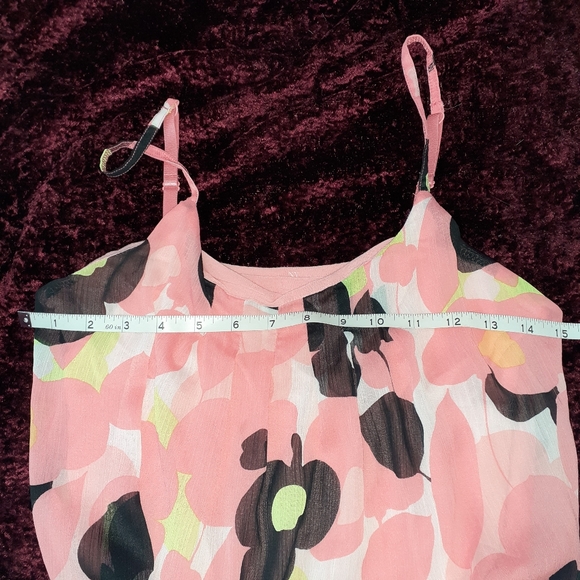 3/$15 NY&CO Spaghetti strap Floral print Top - Picture 3 of 11